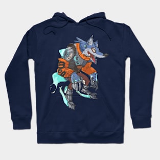 Fighting Mouse Illustration Hoodie